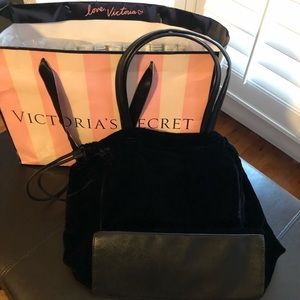 Victoria secret velvet carry all shoulder bag